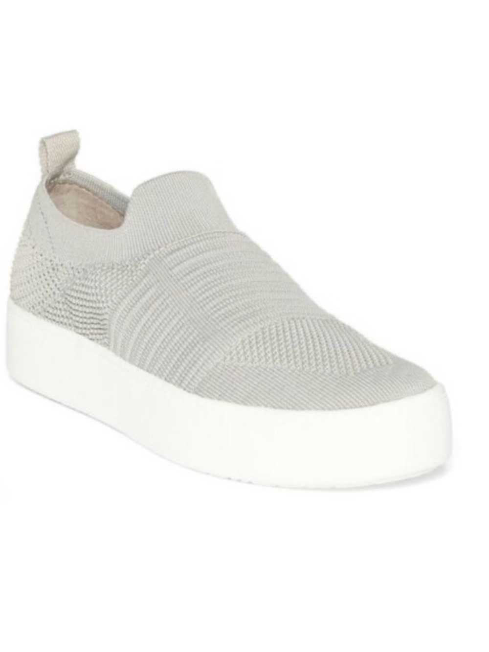 STYLUS Knit Slip-On Espadrille Platform - Light Gray